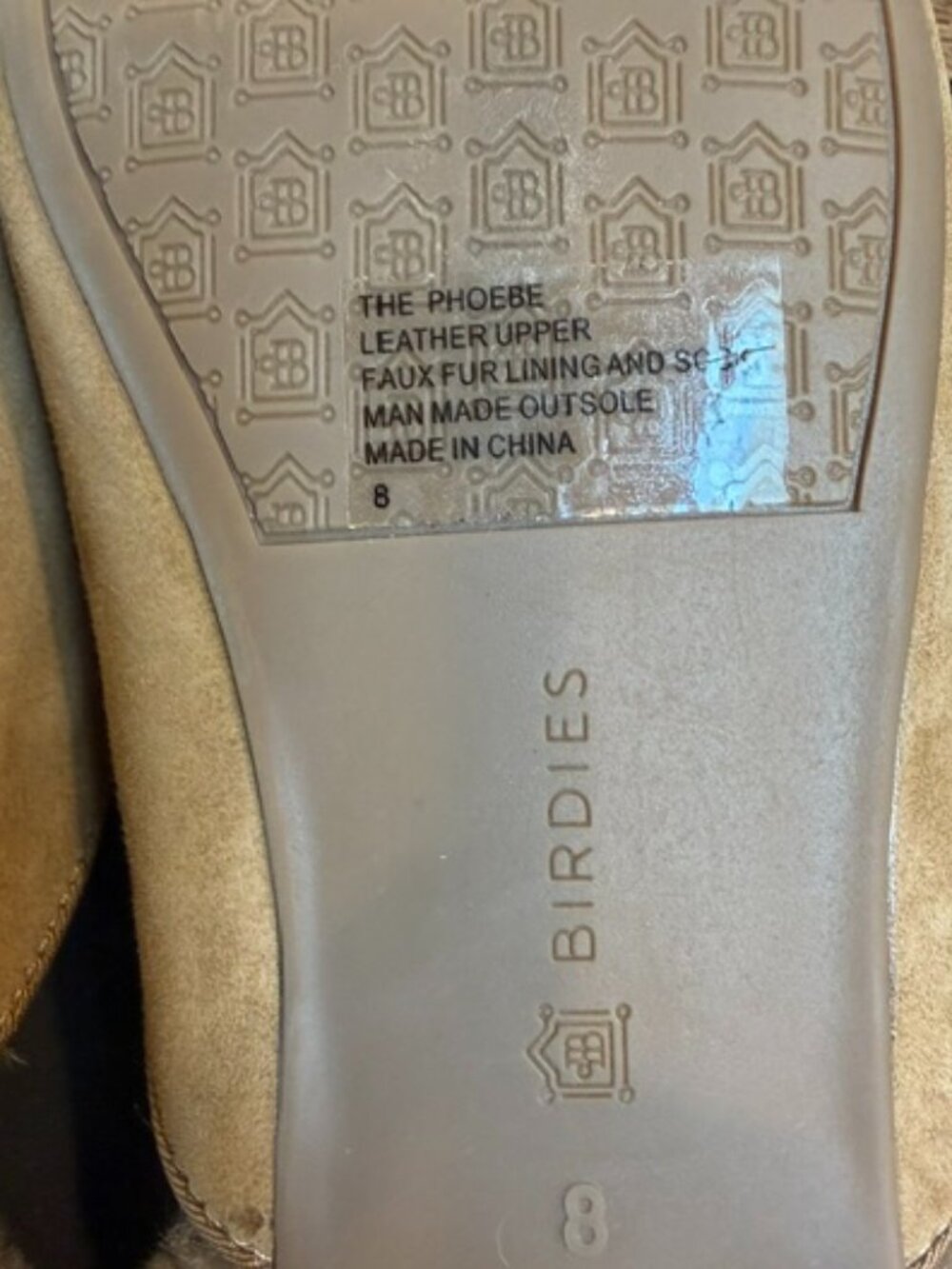 BIRDIES Phoebe Shearling Mule Slipper Size 8 Tan - Picture 9 of 9